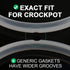 Set of 2 Clear Color Rubber Gaskets for Power Pressure Cooker Sealing Ring, Multi-Cooker 5L 6L 5QT 6QT