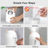Cute Pet Humidifier with 300ml Water Tank, 10 Hours, 7 Color LED Lights, Auto Shut-off (Pink)