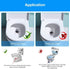 HOMEGOAL Toilet Plunger, Siphon Type Clog Remover, Flexible Rubber Head Stainless Steel Handle, Toilet Dredge Tool