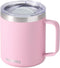 SUNWILL Insulated Coffee Mug - 14 oz Stainless Steel Travel Tumbler with Lid, Powder Coated Sakura