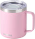 SUNWILL Insulated Coffee Mug - 14 oz Stainless Steel Travel Tumbler with Lid, Powder Coated Sakura