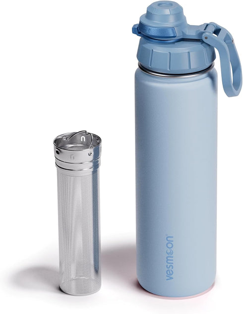 Vesmoon Vessence 24 Oz Stainless Steel Tea Infuser Bottle for Loose Leaf