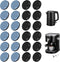 24 Pcs Appliance Sliders for Kitchen Appliances, Self Adhesive Small Appliance Slider for Most Countertops (Gray, Black)