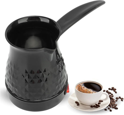 Zyyini Electric Coffee Maker, 600ml Stainless Steel Pot with Removable Handle, US Plug 110V