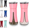 Aelga Pink Salt and Pepper Shakers - Pink Kitchen Accessories and Decor for Kitchen, Restaurants, Camp, BBQ