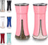 Aelga Pink Salt and Pepper Shakers - Pink Kitchen Accessories and Decor for Kitchen, Restaurants, Camp, BBQ