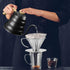 MERMOO YILAN Pour Over Coffee Dripper, Stainless Steel Reusable Cone Coffee Filter for Home Cafe