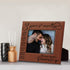 BELLA BUSTA Engraved Leather Picture Frame - 3 Years of Marriage - 5 x 7 Horizontal (Rawhide) - 3 Years Down Forever to