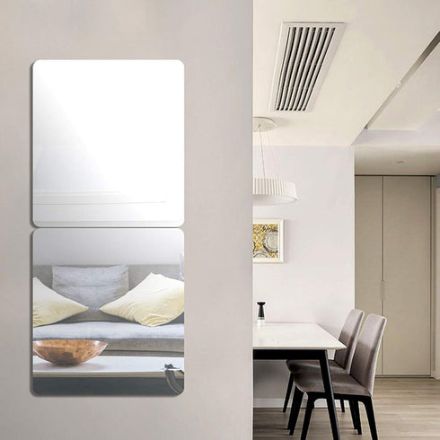 iCAGY Acrylic Self Adhesive Mirror Sheet, 10x12 inch Plastic Non-Glass Sticky Kid Safety Mirror Tiles, 1 Piece
