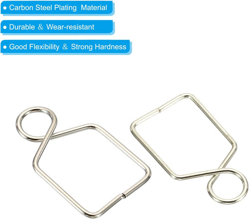 100 Pack 19mm 12mm PATIKIL Chandelier Connector Clip, L x W Crystal Chandelier Buckle Replacement for DIY Fastening