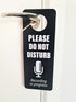 CLEVER SIGNS Recording in Progress Sign, Please Do Not Disturb Door Knob Hanger, 2 Pack, Double Sided