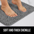 Gorilla Grip Bathroom Rug Sets - Soft Chenille 2 Piece Area Rugs, 30"x20" Carpet, Toilet Base Mat, Grey