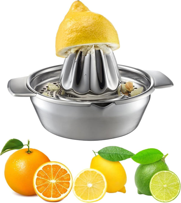 Pebipoo Lemon Orange Squeezer, Manual Juicer Stainless Steel Citrus Juicer Hand Press Lemon