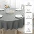 Romanstile Round Waterproof Tablecloth, Stain Resistant Washable Table Covers, Light Grey, 70 Inch