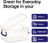 Superio Clear Storage Box with Lid, 1.85 Quart Plastic Container Bins for Organizing, Stackable Crates, BPA Free, Non Toxic, Odor Free, Organizers for Home, Office, School, and Dorm