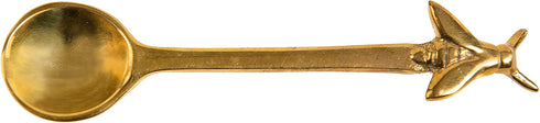 Creative Co-Op Brass Sugar/Honey Bee Handle Spoon, Gold