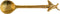 Creative Co-Op Brass Sugar/Honey Bee Handle Spoon, Gold