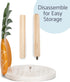 12 inch Elanze Designs Tropical Pineapple Resin and Wood Paper Towel Holder