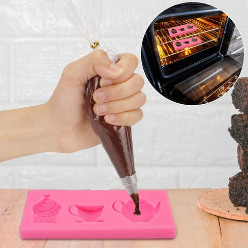Meiyouju 2 Pack Food Grade Silicone Molds for Candy, Cake Decoration, Chocolate, Jewelry Making, Teapot, Polymer Clay
