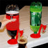 FIRSTONE 2 2 Liter Beverage Dispenser, Liter Soda Dispenser for Fridge Coke Drink Dispenser Party Bar, Red