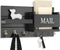 Mail Organizer for Wall Mount, Key Holder with Shelf, Letter Holder and Hooks for Hallway Decor - Rustic Wood