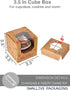 Packaging 60pcs Christmas Individual Cupcake Containers with Window and Insert, Pre-Assembled Cocoa Bomb Christmas