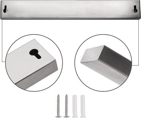 Enkrio 11.8 Inch Magnetic Knife Strip - Upgraded Stainless Steel Holder for Wall with 3M Type, Kitchen Utensil & Tool