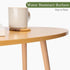 DECOMIL - Modern Oval Coffee Table, End Table for Small Places, Living Room, Office, Balcony, Industrial End Table