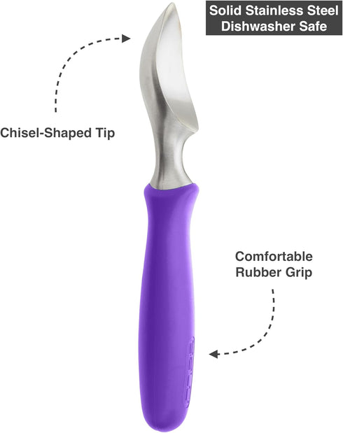 BALCI Ice Cream Scoop - Heavy Duty Stainless Steel Ice Cream Scooper with Non-Slip Rubber Grip