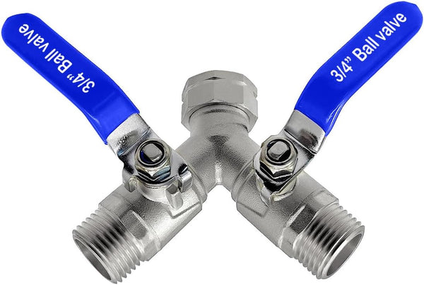 beduan 304 Stainless Steel Hose Splitter 2 Way Y Garden Hose Bib