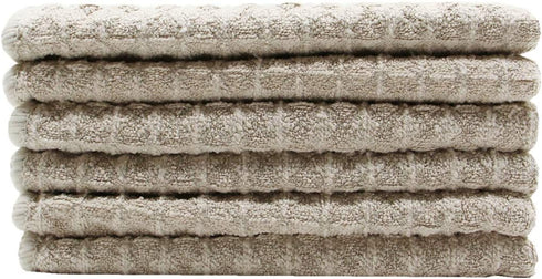 VeraSong 12inch 12inch 6 Pack Microfiber Kitchen Cleaning Cloth Thick Dish Rags Waffle Weave Washcloths Dish Cloths