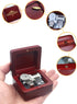 Sinzyo Music Box Vintage Musical Box Gift for Birthday, Valentine's Day, Christmas Day (Wine Red Box)