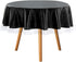sancua Clear Plastic 100% Waterproof Round Tablecloth - 60 Inch Vinyl PVC Protector for Dining Tables, Parties & Camping