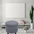 Andreannie Stretch Dark Grey Jacquard Fabric Ottoman Slipcover Floding Storage Foot Stool Covers Soft Round Slipcover