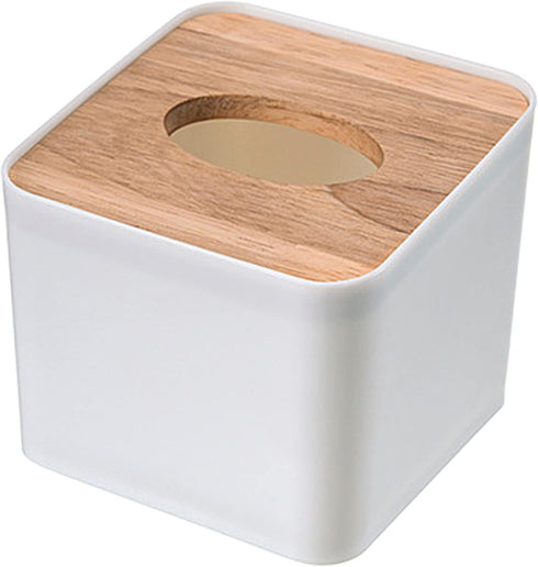 VEAREAR Sturdy Tissue Box Cover for Disposable Paper Facial Tissues, Mini Square Tissue