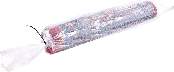 Wowfit Large Plastic Rug Storage Bag with Zip Tie, Heavy Duty for Rugs up to 6'x9', Perfect for Moving