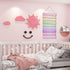 JEVUVU Pink Room Decor for Teen Girls Aesthetic, Cute Bedroom Wall Decor for Baby Girl, Boho Rainbow Wall Art Signs