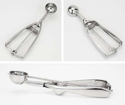 18/8 Stainless Steel Small Ice Cream Scoop, Disher Cookie Scoop, Melon Baller