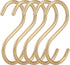 20Pcs Heavy Duty Gold S Hooks, Aluminum Alloy Universal Hooks for Bathroom, Kitchen, Cloakroom, Pots, Pans, Cups