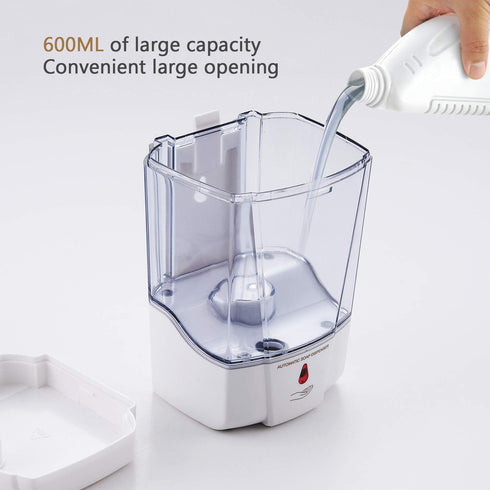 Commercial 600ml/20oz interhasa! Soap Dispenser, Touchless Hand Sanitizer Dispenser Wall Mount Automatic Kitchen Soap