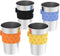 Rich&Ray 12oz Magnetic Fridge Cups, Reusable Stainless Steel with Silicone Holder, 4 Pack Multicolor
