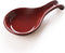 ONEMORE Ceramic Spoon Rest, Extra Wide Heat-Resistant Ladle Holder for Kitchen Counter Utensils, Large, Red
