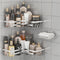 Adhesive Shower Caddy Shelf Organizer Rack,Rustproof Stainless Steel Bathroom Organizer with Large