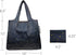 allydrew (Set 2), Foldable Tote Nylon Reusable Grocery Bag of Moon & Stars