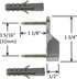 60" Polished Chrome Oval Closet Rod with Screw-On End Supports, 1 Pack