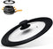 Universal Pot Lid with Heat Resistant Silicone Rim and Tempered Glass, Fits 6.5", 7", 8" Diameter Pans and Skillets