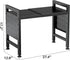 Expandable Microwave Stand Countertop, 2-Tier Adjustable Rack with 8 Hooks & 2 Holders, Heavy Duty Carbon Steel Shelf