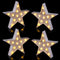Tarpop 4 Pcs Star Plastic Night Light Battery Operated LED Marquee Star