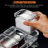 V·RESOURCING Clear Seasoning Box, 3 Pieces Spice Pots Storage Container for Spice, Salt, Sugar, Liquid Condiment Jars