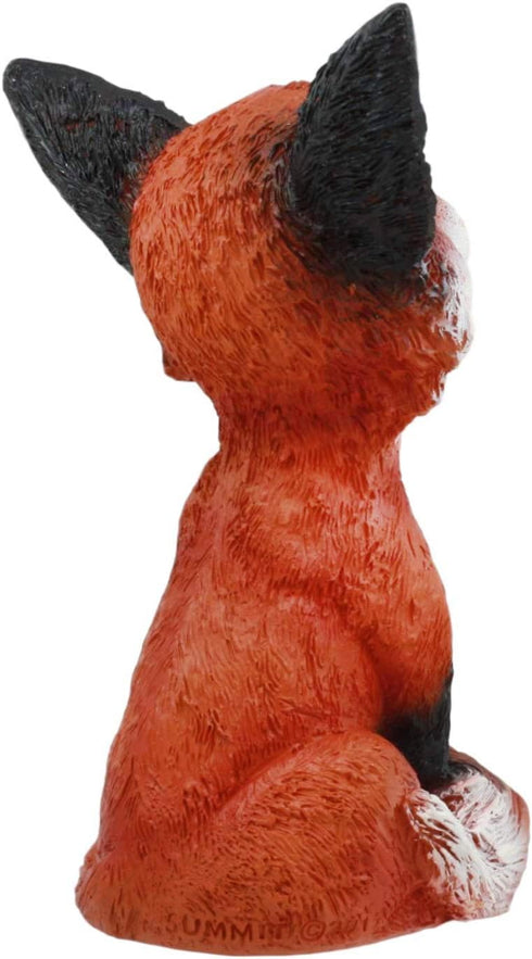 Mulandd YTC Brown and Black Smiling Fox TeeHee Themed Decorative Figurine Statue